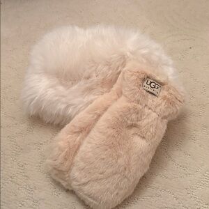 Ugg new mittens and furry hat.